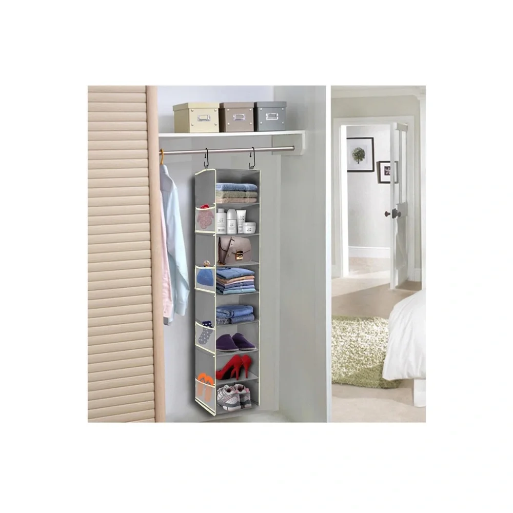 NIB Gray Hanging Closet Organizer